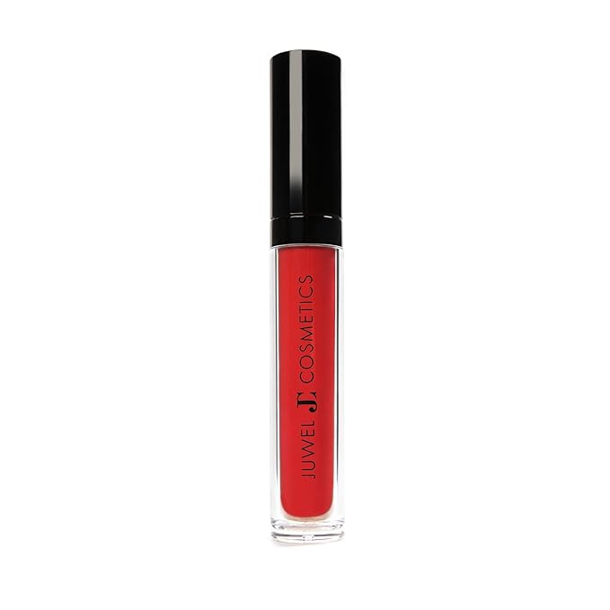 Juwel Cosmetics Liquid Lipstick for Women, High Pigment Long Lasting Lipstick, Lightweight Creamy Finish, Transfer-Proof Mineral-Based Nourishing Formula, Cruelty-Free & Lead-Free Lip Color, Roma Red