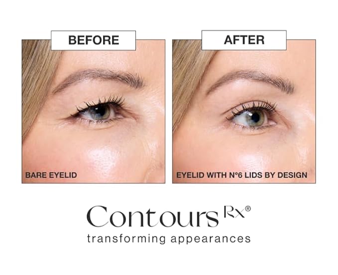 Contours Rx Lids by Design – 6mm Transparent Eyelid Lift Strips for Casual Mild to Moderate Hooded Lids – Medical-Grade, Anti-Aging Eyelid Tape – 80 Count