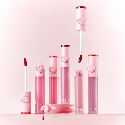 YNM Heart Jelling Tint, PEPPER JELLING, Silicone Lip Brush Included, K-Beauty, Non-Sticky, Moisturizing, Smudge-Proof, Korean Lip Tint, Long-Lasting, Vivid Color, 0.09 oz
