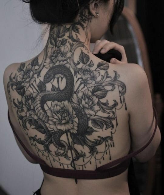 Large Temporary Tattoos Women Temporary Neck Tattoos Temporary Realistic Flower Chest Tattoo for Adults (Temporary Tattoos Sticker 25)