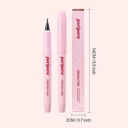 Peripera Freckle Pen, Natural Sun-Kissed Makeup – Long Lasting, Smudge-Proof Faux Freckles with Precision Dot Tip, Buildable K-Beauty Freckle Makeup Pen (01 NATURAL BROWN)