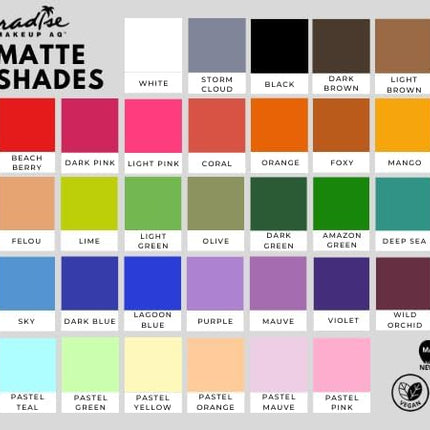 Mehron Makeup Paradise Makeup AQ Refill Size | Stage & Screen Performance, Face & Body Painting, Beauty, Cosplay, and Halloween | Water Activated Face Paint, Body Paint .25 oz (7 ml) (Felou)