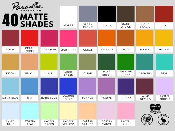 Mehron Makeup Paradise Makeup AQ Pro Size | Stage & Screen Performance, Face & Body Painting, Beauty, Cosplay, and Halloween | Water Activated Face Paint, Body Paint 1.4 oz (40 g) - Coral