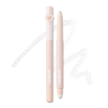 Peripera MOOD IN SHADE EYE STICK, Built-In Applicator (Smuger), Smudge-Proof, Easy Application, Creamy Shimmer Texture Eye Shadow Stick (P01 ICY BREEZE)