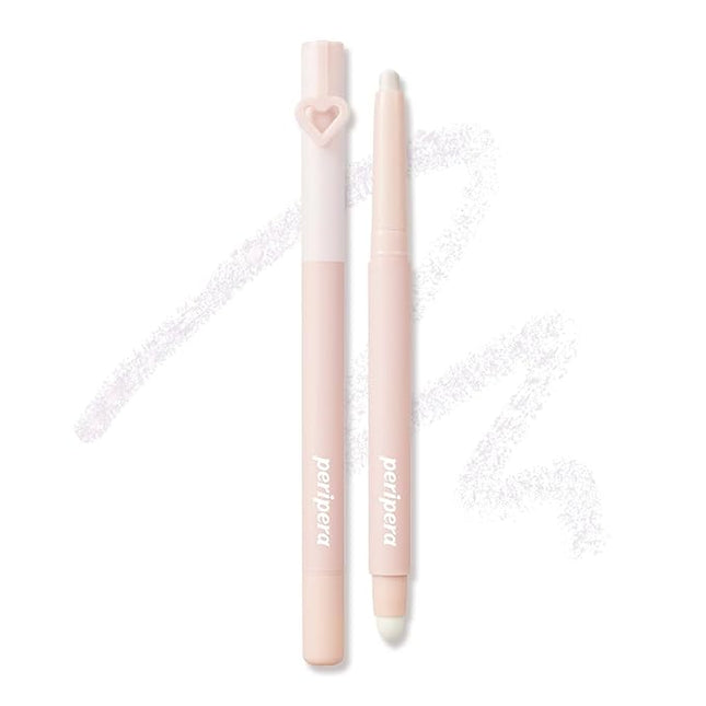 Peripera MOOD IN SHADE EYE STICK, Built-In Applicator (Smuger), Smudge-Proof, Easy Application, Creamy Shimmer Texture Eye Shadow Stick (P01 ICY BREEZE)