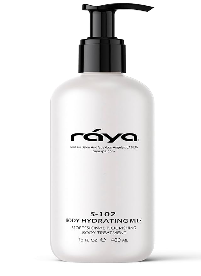 Raya Body Hydrating Milk 16 oz (S-102) | Hydrating, Moisturizing, and Restorative Body Lotion | Rich in Natural Oils, Butters, and Vitamins | Calms and Softens