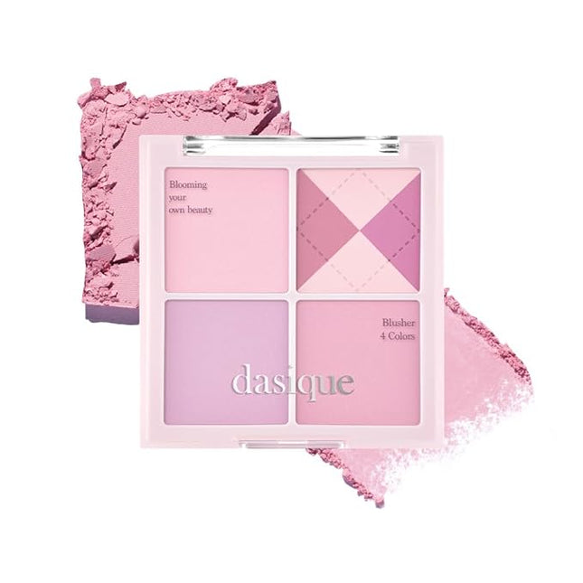Dasique Blending Mood Cheek 05 Violet Knit l Vegan, Cruelty-Free l 4 Blendable Shades in Lightweight, Long-lasting, Smooth Powder