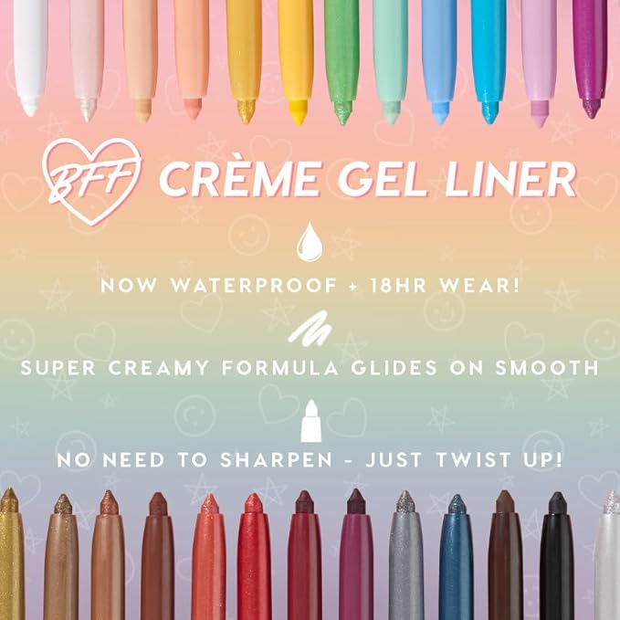 ColourPop BFF Crème Gel Liner - Waterproof Gel Eyeliner Pen with a High-Pigment & Buildable Formula - Colored Eyeliner with 18-Hour Wear - Honeydude (0.01 oz)