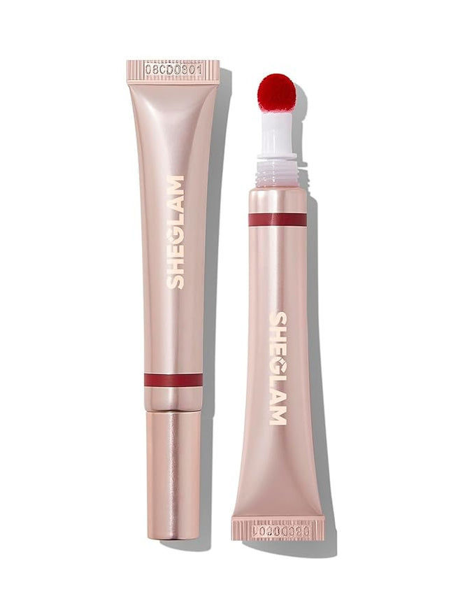 SHEGLAM Pout Pillow Cushion Lip Gloss Moisturizing Liquid Lipstick High Shine Finish Sponge Tip Applicator Non-Sticky Lip Glaze Party -Nod Off