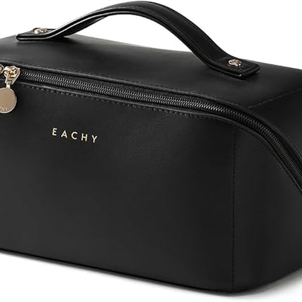 EACHY Travel Makeup Bag,Large Capacity Cosmetic Bags for Women,Waterproof Portable Pouch Open Flat Toiletry Bag Pattern Makeup Bag