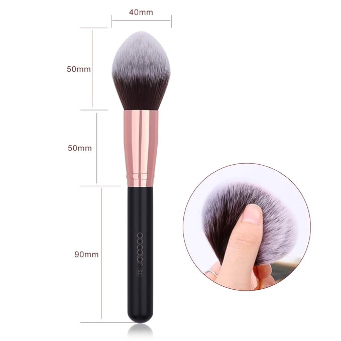 Docolor Pointed Powder Brush Professional Face Makeup Powder Make Up Brushes Liquid Makeup Tools