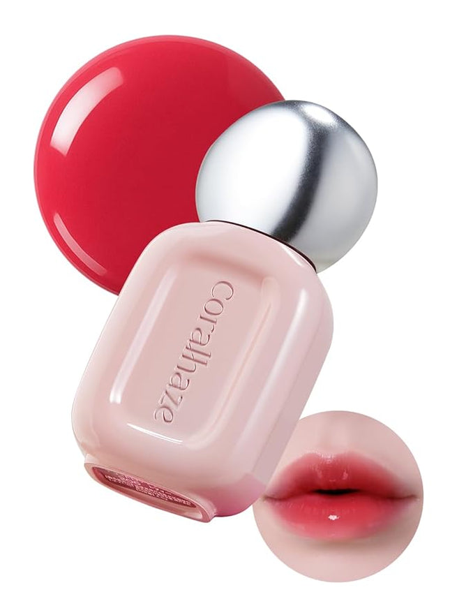 Dew Drop Tint #207 Flame 4.5g, Glossy, Lightweight Lip Stain, Glass-Like, High Shine, Moisturizing Lip Oil, Long Lasting Color, Hydrating Gloss, Dewy Finish, Korean Beauty Makeup