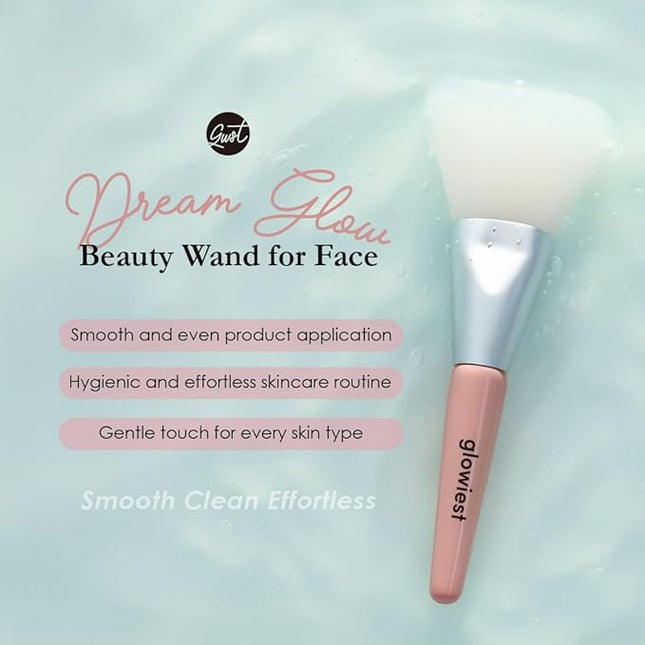 Dream Glow Beauty Wand For Face | Makeup Application, Beauty Tool for Skin Care, Silicone Tip, Elastic Brush (Pink)