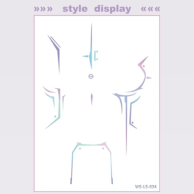 4 PCS Temporary Tattoos,Cosplay Tattoos Stickers,Cosplay Accessories for Cosplay, Halloween and Party Makeup