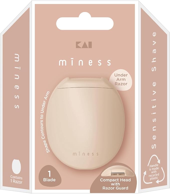 Kai Miness Under Arm Razor, Gentle Beauty Groomer for Hair Removal, Ideal for Sensitive Skin, Japanese Steel Removes Underarm Hair