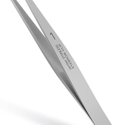 Pointed Tweezers for women Facial hair, Precision Tweezers for Eyebrows, Chin Hair，Ingrown Hair, Splinters, Glass Removal（Silver）