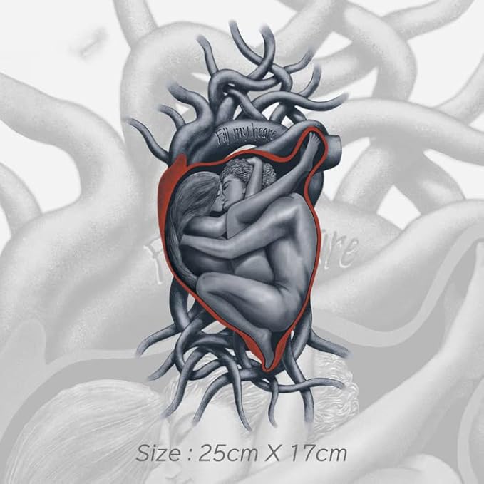 Large Temporary Tattoos Women Temporary Neck Tattoos Temporary Realistic Flower Chest Tattoo for Adults (Temporary Tattoos Sticker 8)