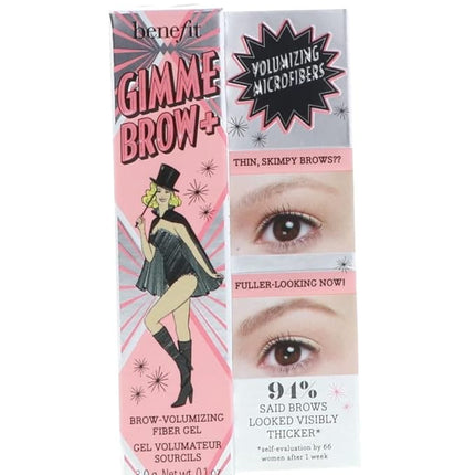 Benefit Gimme Brow + Volumizing Eyebrow Fiber Gel Bundle (Neutral Light Brown, 0.1oz, 2-Pack) (2 Items)