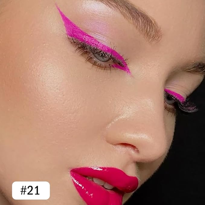 Kaely Gel Eyeliner Pencil for Women, Rose Red Eye Liner Waterproof Smudge Proof with Sharpener, Waterline Eye Makeup Liners, delineador de ojos contra el agua, Vegan & Cruelty-Free, 21