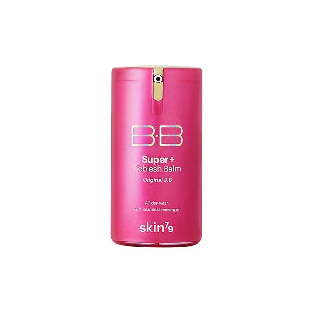 SKIN79 Super Plus Beblesh Balm Pink BB 40g All Day Lasting BB Cream - Made In Korea US exclusive Version K Beauty Flawless Radiant Base Foundation Makeup Blemish Cover Tinted Moisturizer Pink 21 color