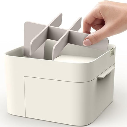 Joseph Joseph 75004 Viva Makeup Cosmetic Storage Organizer with Drawer, Medium, Shell