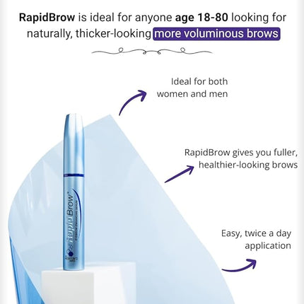 RAPIDBROW Eyebrow Enhancing Serum, 3ml /0.1 Fluid Ounce clear