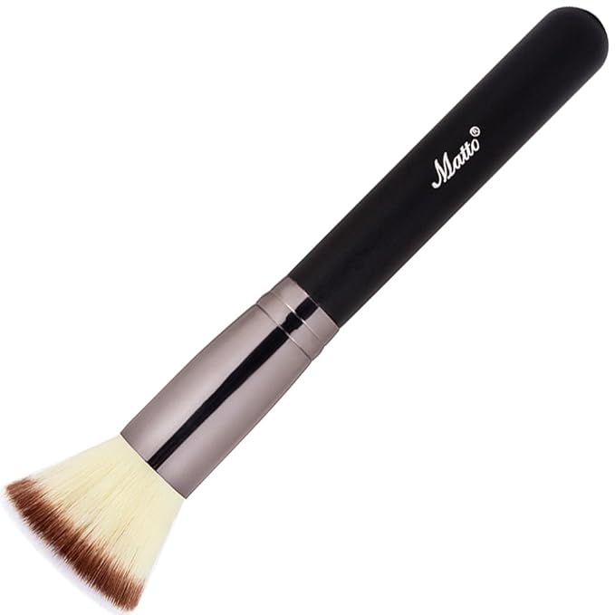 Matto Flat Kabuki Foundation Brush - Flat Top Makeup Brush for Foundation Blending Liquid Cream Mineral Powder 1 Piece