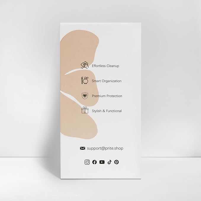 Prite Makeup Bag for Women Travel Waterproof Vegan Leather Cosmetic Bag Open Flat Toiletry Bag With Clear Divider and Handle (Large Brown)