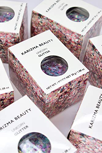 KARIZMA Unicorn Body Glitter - 30g Chunky Face, Hair, Eye & Body Glitter Set for Women - Rave & Festival Accessories