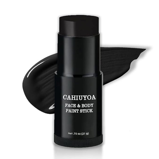 CAHIUYOA Black Face Body Paint Stick, Clown Makeup Eye Black Stick, Professional Joker Zombie Vampire Skeleton Cosplay Halloween SFX Makeup Sticks for Adults Children