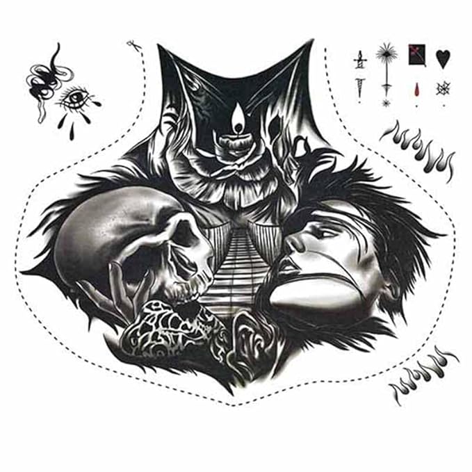 Large Temporary Tattoos Women Temporary Neck Tattoos Temporary Realistic Flower Chest Tattoo for Adults (Temporary Tattoos Sticker 26)