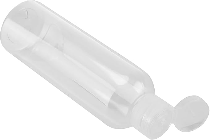 MOUYAT 50 Pack 4oz Clear Plastic Flip Cap Bottles, 120ml Empty Squeeze Travel Bottles, Mini Refillable Flip Cap Travel Size Sample Containers for Lotion, Cream and Toiletries