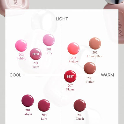 Dew Drop Tint #205 Honeydew 4.5g, Glossy, Lightweight Lip Stain, Glass-Like, High Shine, Moisturizing Lip Oil, Long Lasting Color, Hydrating Gloss, Dewy Finish, Korean Beauty Makeup