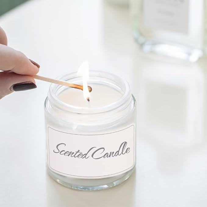 Bumobum 2 oz Glass Jars with Lids, 48 pack Clear Round Small Containers with White Lids, Blank Labels & Inner Liners, Empty Cosmetic Containers for Sample, Powder, Cream, Lotion