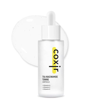 Coxir TXA Niacinamide Toning Ampoule –Tranexamic Acid for Visible Tone & Clarity | Mild, Lightweight Korean Serum with Niacinamide, Cica & Panthenol | Daily Tone-Refining Formula [1.69fl.oz]