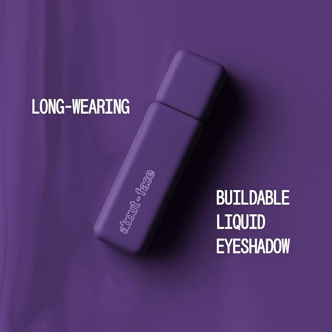 about-face Matte Fluid Eye Paint Infinity – High-Pigment Liquid Eyeshadow, Long-Lasting, No-Budge Matte Finish, Vegan & Cruelty-Free (Rich Eggplant)