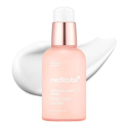 Medicube Triple Collagen Serum 1.85 fl.oz - Nourish dull skin with Triple Collagen Complex - A lightweight serum with Niacinamide and Hyaluronic Acid - Korean Skincare