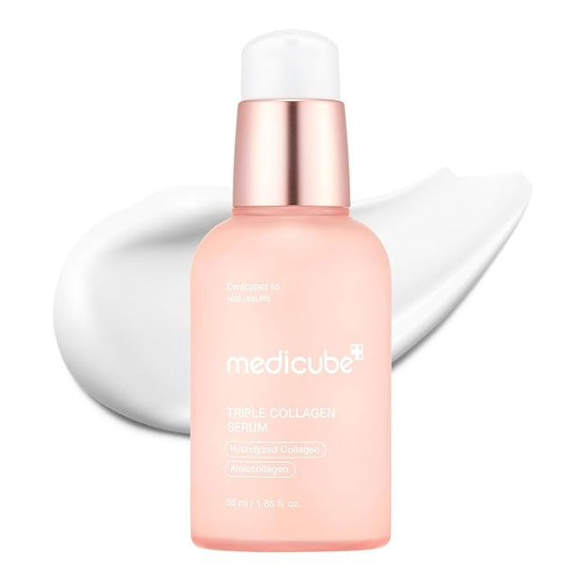 Medicube Triple Collagen Serum 1.85 fl.oz - Nourish dull skin with Triple Collagen Complex - A lightweight serum with Niacinamide and Hyaluronic Acid - Korean Skincare