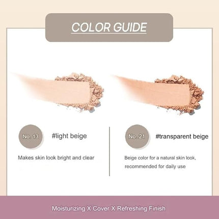 Enough Rich Gold Two Way Cake SPF50, Korean Makeup Setting Powder Foundation, Tattoo Cover Up, Sunscreen for Face, Loose Powder Makeup - Refill Including (#13 Light beige, 0.39 oz)