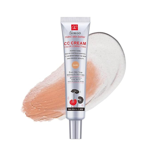 Color Correcting CC Cream, Full-Coverage Foundation, SPF 25, Even Skin Tone, Hydrating Cream