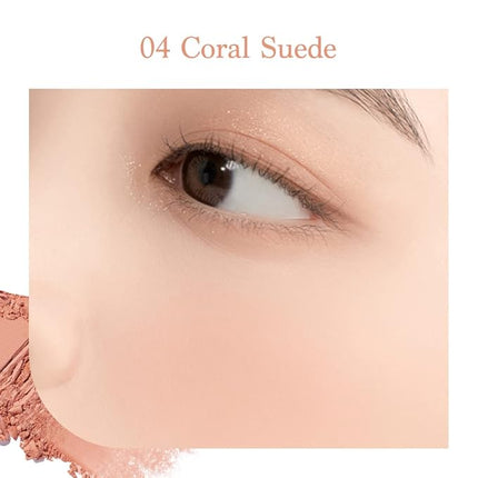 Dasique Blending Mood Cheek 04 Beige Knit l Vegan, Cruelty-Free l 4 Blendable Shades in Lightweight, Long-lasting, Smooth Powder