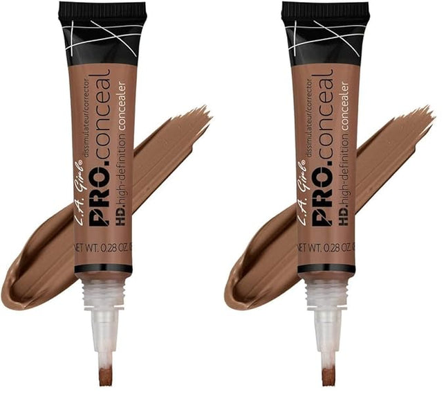 L.A. Girl HD Pro.Conceal, Dark Cocoa GC988 (Pack of 2)