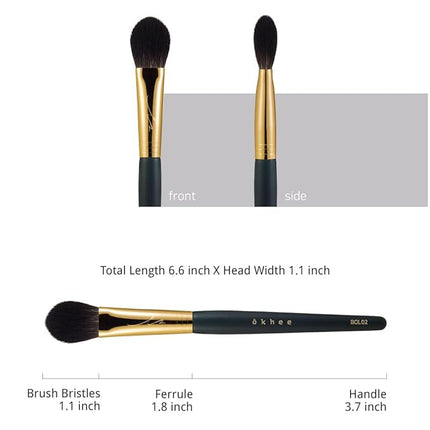 SOO ADOR okhee Cheek Brush BOL01 - Professional Blush Brush for Soft, Natural Application | Designed by K-Pop Makeup Artist Seo Ok | Makeup brush - Blush Brush K-Beauty (BOL02)