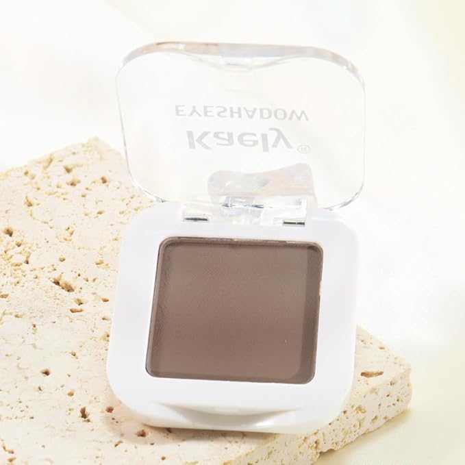 Kaely Pressed Single Eyeshadow Makeup, Cocoa Brown Matte Highly Pigmented Monochrome Eye Shadow Palette, Waterproof Neutral Powder Mini Eyeshadow, sombras para ojos, Lightweight Blendable, 18