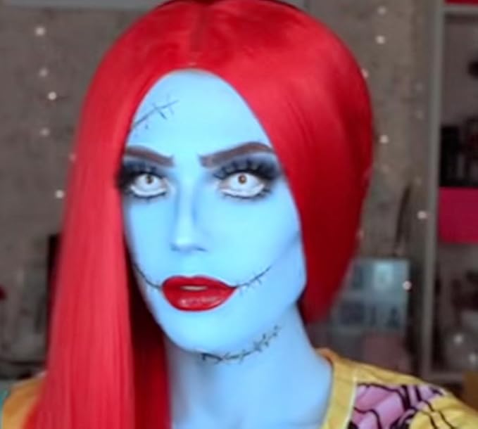 Go Ho Light Blue Face Paint Washable for Halloween Makeup,Creamy to Gel Water Based Body Paint Full Coverage for Adults Children Cosplay Ghost Bride SFX Costumes Festivals Makeup,25g