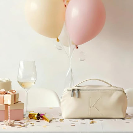 EACHY Travel Makeup Bag,Large Capacity Cosmetic Bags for Women,Waterproof Portable Pouch Open Flat Toiletry Bag Pattern Makeup Bag