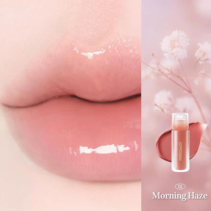 MILKTOUCH Dew Stain Sheer Lip Gloss Stocking Stuffers, Christmas Gifts (01 Morning Haze, 0.14 Fl Oz (Pack of 1))