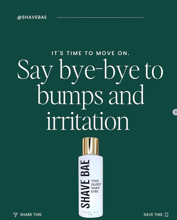 ALL-NATURAL Shaving Oil - No Razor Burn or Bumps | Hydrating | Beard & Bikini Lines | Silky Smooth Skin | Non-Toxic, Made in USA | Ditch Shaving Cream & Skip Lotion | Best shave ever