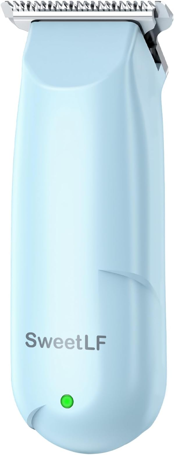 SweetLF Bikini Trimmer for Women-Pubic Hair Trimmer for Women's Legs, Arms & Bikini Line, Body Hair Trimmer with 3 Guards, Type-C Charging, Portable, Blue