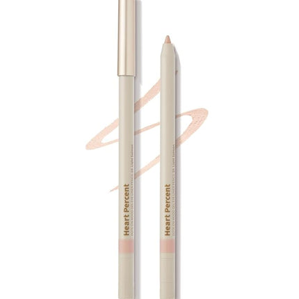 Heart Percent Dote On Mood Gel Eyeliner Pencil – Long-Lasting Waterproof Smudge Proof Smooth Retractable, Aegyo Sal Makeup, Under Eye Highlighter with Built-In Sharpener, #10. Light Salmon